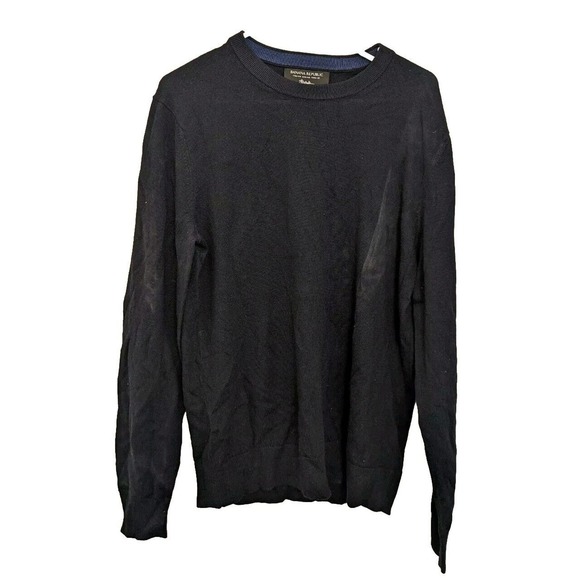 Banana Republic Italian Merino Baruffa New Men's Sweater Navy Blue Size M - Picture 1 of 7